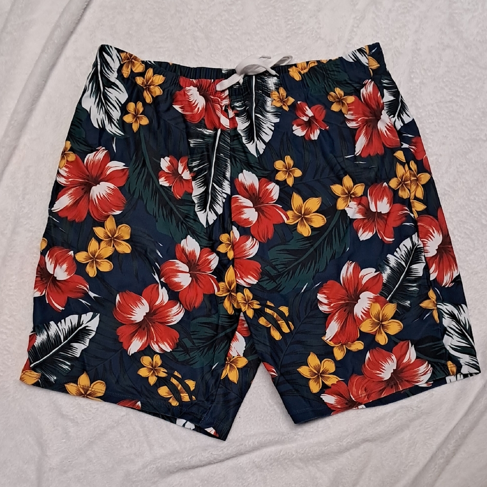 NWT PatPat Tropical Floral Men's Swim Shorts